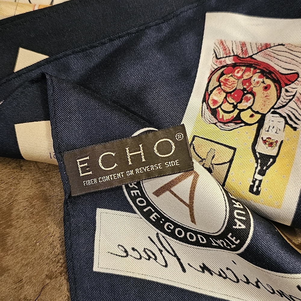 ECHO Vintage NYC Bygone Era Silk Scarf - Picture 3 of 9